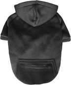 Jecikelon Pet Dog Cold Weather Coat with Pocket Winter Dog Hoodie Warm Puppy Clothes for Small Dogs Chihuahua Clothing (Small, Y02-Black)