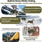 QBLEEV Warm Dog Jacket - Reflective, Adjustable Winter Coat with Turtleneck for Cold Weather, Waterproof Fleece Snowsuit for Small, Medium, Large Dogs