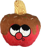 Bite Force -Durable & Strong Dog Toy Candy Apple Buddy with Squeaker, Kevlar-Reinforced for Aggressive Chewers for Small Medium Large Dogs - red.