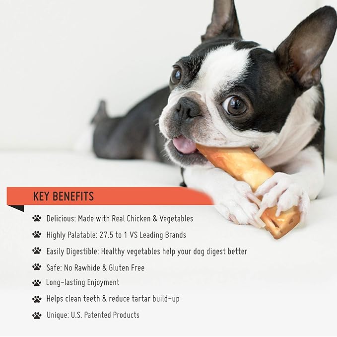 Gluten Free Rawhide Free Dog Chew Chicken Rolls Mini 2.5" for Small Dogs 10 pcs/Pack