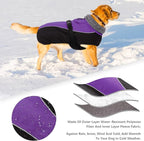 IDOMIK Dog Winter Coat, Reflective Waterproof Dog Jacket for Cold Weather, Warm Pet Coats for Small Medium Large Dogs, High Collar Doggy Fleece Snow Jacket, Winter Vest with Adjustable Buckle,S