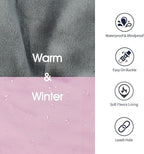 IECOii Dog Coat for Extra Large Dogs - Reflective Adjustable Jacket with Buckle Fleece Turtleneck for Cold Weather - Soft Winter Coat for Giant Breed Dogs, Great Dane Winter Clothes, Pink, 4XL