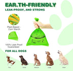 MUAMUA Dog Poop Bag Rolls 570 Count with Dispenser, Biodegradable Unscented Pet Waste Bags, Guaranteed Extra Thick, Leak Proof Doggie Refill Bags for Easy Cleanup, Big Size 9 x 13 Inches