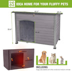 Insulation Dog House Outdoor Dog Kennle with Liner for Winter,Waterproof