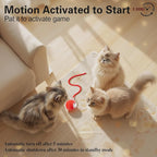 Red & Green Interactive Cat Toy Ball Combo – Automatic Agile Moving Cats Toys with 4 Tail Accessories, Bird Chirping & Motion Activated, Kitten Balls for Multi-Cat Households