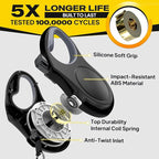 Fida Retractable Dog Leash X-Small Breed, 10 ft Durable Pet Walking Leash for Extra Small Dogs/Cats/Small Animals up to 18 lbs, 360° Tangle Free, Black
