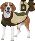 2XL Fleece Dog Vest Sweater, Soft & Warm, Leash Ring Winter,Warm Dog Clothes for Medium Pets,Cold Weather Pullover Vest for Beagle,Machine Washable,Army Green,Size 2XL