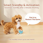 Interactive Dog Balls, Smart Dog Toys, 4 Movement Modes, Durable TPU Squeezably Elastomeric Material, Motion Activated Automatic Moving Rolling Ball for Dogs 20-60 lbs