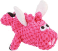 goDog Checkers Just for Me Flying Pig Squeaky Plush Dog Toy with Chew Guard Technology, Durable Fabric & Squeaker for Active Play, Pink, Mini