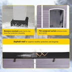 AIVITUVIN Outdoor Heated Dog House Anti Chewing Iron Frame Insulated Dog Kennel with Heating Pad Weatherproof Shelter （Grey,XL）