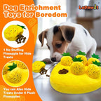 Hide and Seek Dog Toys, Squeaky Interactive Puzzle Dog Toys for Boredom and Stimulation, Dog Enrichment Toys for Small and Medium Dogs (Pineapples, Pack of 7)