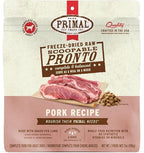 Primal Freeze Dried Dog Food, Pronto Mini Nuggets, Pork; Scoop & Serve, Complete & Balanced Meal; Also Use As Topper or Treat; Premium, Healthy, Grain Free, High Protein Raw Dog Food (7 oz)