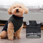 Warm Fleece Dog Coats for Small Dogs,D-Rings Waterproof Puppy Jacket for Cold Winter,Black M