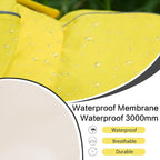 Waterproof Dog Raincoat, Adjustable Lightweight Dog Rain Jacket with Reflective Strip Leash Hole for Small Medium Large Dogs (Yellow, 3X-Large(77-94lb))