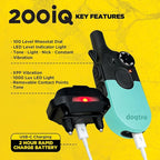 Dogtra 200iQ Remote Training E Collar – 100 Levels, Tone, Vibration, 1/2 Mile Range – Compact, Waterproof, One-Handed Control for Dogs 10 lbs+ – Lightweight Design for Daily Training – Teal