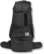 K9 Sport Sack Knavigate - Medium, Midnight Black - Ideal for Dogs with 17-19” Back Length - Adjustable, Backpack-Style Carrier with Internal Frame & Padded Hip Belt