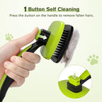 Pecute Self-Cleaning Slicker Brush for Dogs, Cats, Lightweight Dog Brush for Shedding Massaging Grooming, Cat Brush Gently Removes Loose Fur Undercoat for Small Dogs Cats Rabbits of All Hair Types