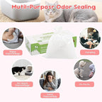 Odor-Sealing Dog Poop Bags, XS/220-Count Leakproof & Durable Dog Waste Bags, Block Smells, Unscented (Color:White)