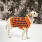 PUPTECK Dog Sweaters for Large Medium Small Dogs - Fall Classic Plaid Style Puppy Holiday Winter Coat Clothes Warm