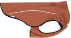 Mile High Life Dog Raincoat, Adjustable Waterproof Reflective Rain Jacket for Small Medium Large Dogs, Lightweight Breathable Pet Rain Coat with Leash Hole(Brown,L Chest 32-40")