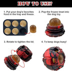 Yipetor Dog Toy, Frozen Dog Treats to Keep Dogs Busy, Interactive Treat Dispensing Dog Toy Puzzle, Interactive Chew Toys for Dog Power Chewer, Durable Rubber-Easy to Clean-Holds Kibble - Large