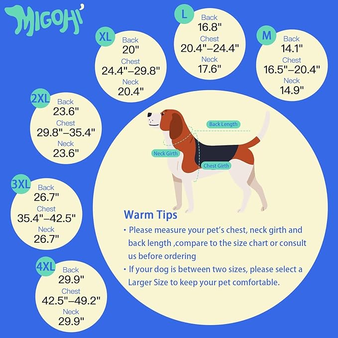 MIGOHI Dog Coat,Dog Jacket Waterproof,Winter Coat Windproof,XXL Fleece Jacket for Dogs Boy Girl,Cold Weather Coats for Dogs Hiking Camping,Golden Retriever,Labrador,Weimaraner,2XL,Red