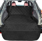 F-color SUV Cargo Liner for Dogs, Upgraded Extra Large Water Resistant Pet Cargo Cover Dog Seat Cover Mat for SUVs with Bumper Flap Protector, Non-Slip, Wear-Proof, Universal Fit, Black