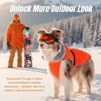 Insulated Outdoor Dog Winter Coat, Puppy Hard Shell Jacket with 2 Layer Warmth, Waterproof Coats for Small Dogs, Tangle-Free Cut Jackets for Cold Weather, Pet Clothes for Chihuahua Yorkie(Orange, XS)