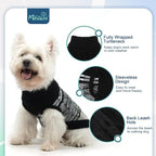 Mihachi Soft Warm Dog & Cat Pullover - Women's & Men's Pet Dogs & Cats Sweater Shirt, Cold Weather Turtleneck with Leash Hole, Black XS