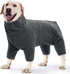ROZKITCH Dog Warm Pajamas, Pet Windproof Warm Cold Weather Jacket Vest Cozy Jumpsuit Apparel Outfit Clothes for Small Medium Large Dog Walking Hiking Sleep Grey S