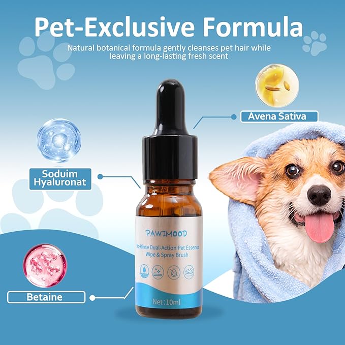 3 in 1 Pet Steam Brush for Dogs & Cats – Self Cleaning,Hair Removal Comb Steam for Thinning & Grooming for Long & Short Haired Pets, Includes Pet Essence