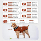 IDOMIK Dog Winter Coat, Warm Waterproof Dog Puffer Jacket with Harness Hole, Adjustable Reflective Snow Jacket Vest with Turtleneck, Pet Cold Weather Coats for Medium Dogs,Caramel,M