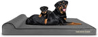 The Dog’s Bed Orthopedic Headrest Dog Bed XXL Grey/Black, Memory Foam, Pain Relief for Arthritis, Hip & Elbow Dysplasia, Post Surgery, Lameness, Waterproof Washable Cover