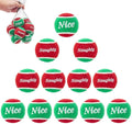 PUPTECK Squeaky Tennis Balls for Dogs - Christmas Dog Rubber Ball Toys 12 Pack, Interactive Dog Training Bounce Toys for Holiday, 2.5 inches