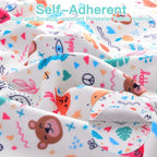 17.7" Cat Grooming Wrap, Cats Wrap for Cutting Nails, Self-Adherent Fabric Wrap for Cats, Anti-Scratch, Anti-Escape, Multifunctional Swaddle Wrap Pet Tool (Swan, Medium)