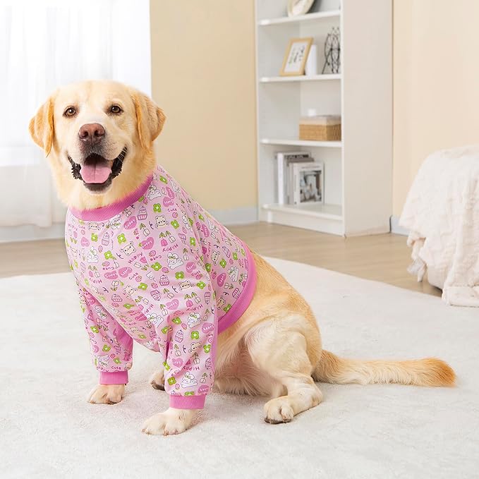 Dog Recovery Shirt for Front Legs, Dog Elbowpads Sleeve Protect Dogs Elbows Arms,Stop Licking Joints After Surgery, Help with Injury Healing Covers The Wound, Cone Alternatives (Pink, 5XL)