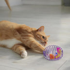 Jecery 5 Pcs Halloween Cat Spring Balls Toys Stretchable Rolling Balls Colorful Playful Coils Interactive Spring Action Toy Caged Rats for Kitten Cat Pet Supplies(Cute Mouse,Bright Color,5 Pcs)