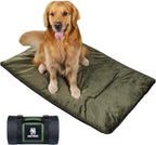 ONETIGRIS Travel Dog Bed - Portable, Washable, Waterproof Anti-Slip Dog Camping Bed, 3.6ft by 2.2ft Outdoor Indoor Bed Mat Cushioned Plush Warm Puppy Mattresses