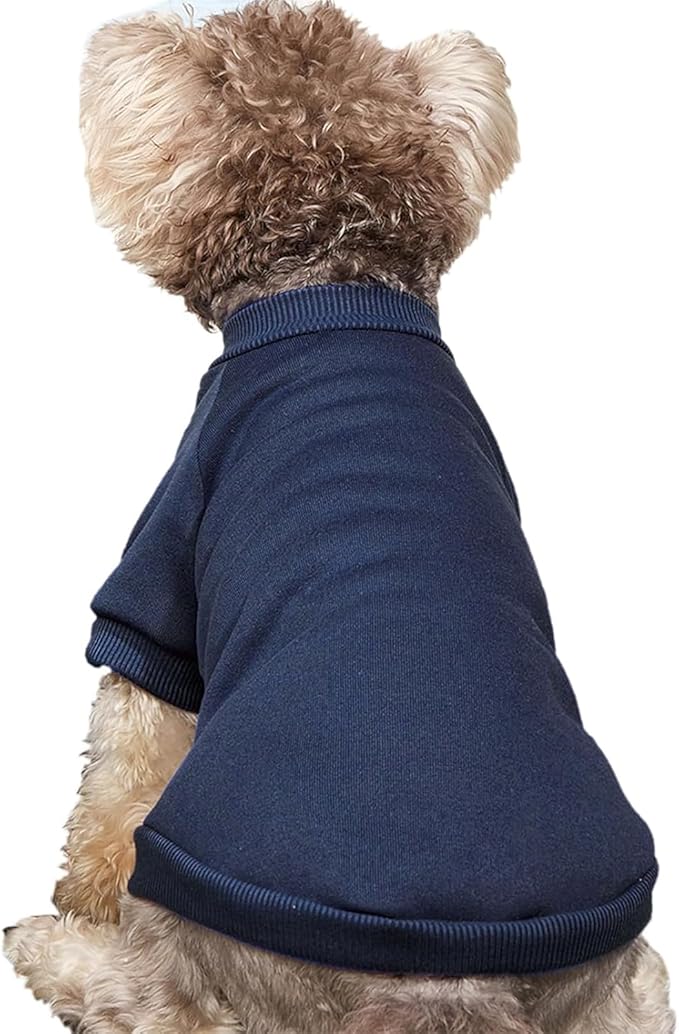 Puppy Sweater for Small Dogs Clothes Warm Winter Cat Clothe Pet Sweatshirt Knitwear Doggie Kitten Clothing (X-Large, Navy)