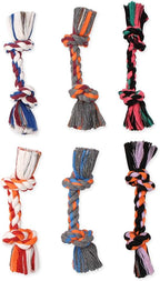 Mammoth Pet Products Flossy Chews Cottonblend Color Rope e, Mini, 6-Inch, MultiColored (20000V)