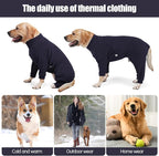 Fleece Dog Sweater for Small Medium Large Dog for Daily Run Walk Sleep Pet Winter Jacket & Windproof Clothes Coat 3XL Navy Blue