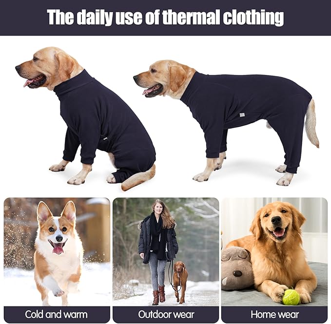 Fleece Dog Sweater for Small Medium Large Dog for Daily Run Walk Sleep Pet Winter Jacket & Windproof Clothes Coat Small Navy Blue