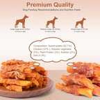 Dog Treats, Chicken Wrapped Sweet Potato Dog Snacks, Puppy Training Snacks Rawhide Free Treats 0.5lb/227g