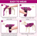 Queenmore Small Dog Sweaters, Soft Fleece Vest Pullover Dog Jacket with Leash Hole, Warm Winter Dogs Clothes Cold Weather Doggy Dachshund Sweater for Small Dogs Cats Boy or Girl (Cationic Berry, XS)