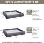 WNPETHOME XXL Extra Large Dog Bed, Washable Dog Couch with Removable Waterproof Cover, Orthopedic Large Pet Sofa Bed with Bolster Sides for Sleeping