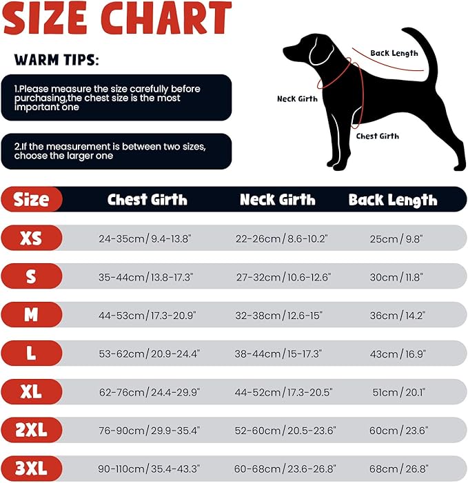 Warm Dog Coat,Waterproof Jacket in Winter Adjustable and Reversible Doggy Fleece Outfit,Thick Clothes with Foldable Collar for Puppy in Cold Days,XL Red