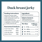 King Lou Pets Duck Jerky Treats – Single Ingredient Dehydrated Duck Breast – USA Made Cat & Dog Snack – High Protein Pet Treat – 1 lb (Prior to Freeze-Drying)