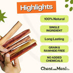 Bully Sticks for Large Dogs, (6 Inch, 5 Count), Dog Chew Toy for Aggressive Chewers Single Ingredient, 100% Beef Pizzle, Grass-Fed, Rawhide-Free, Grain-Free