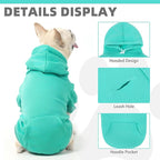 KOOLTAIL Basic Dog Hoodie - Soft and Warm Pet Hoodie Sweater with Leash Hole and Pocket, Dog Winter Coat, Cold Weather Clothes Sweatshirt for Small Medium Large Dogs Puppy Cat Boys Girls XL/XXL