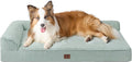 EHEYCIGA Memory Foam Dog Bed XLarge Sized Dogs, Extra Large Dog Bed Orthopedic with Washable Removable Cover, Waterproof XL Pet Bed Couch for Crate, 41x27x6 Inches, Greyish Green